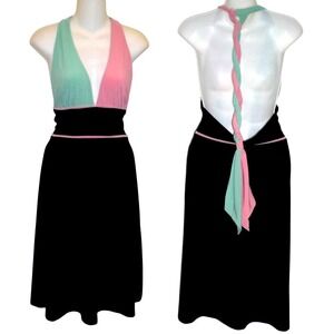 LEONA EDMISTON Halter Neck Summer Vacation‎ Party Dress ~ Sz 1 XS/S ~
